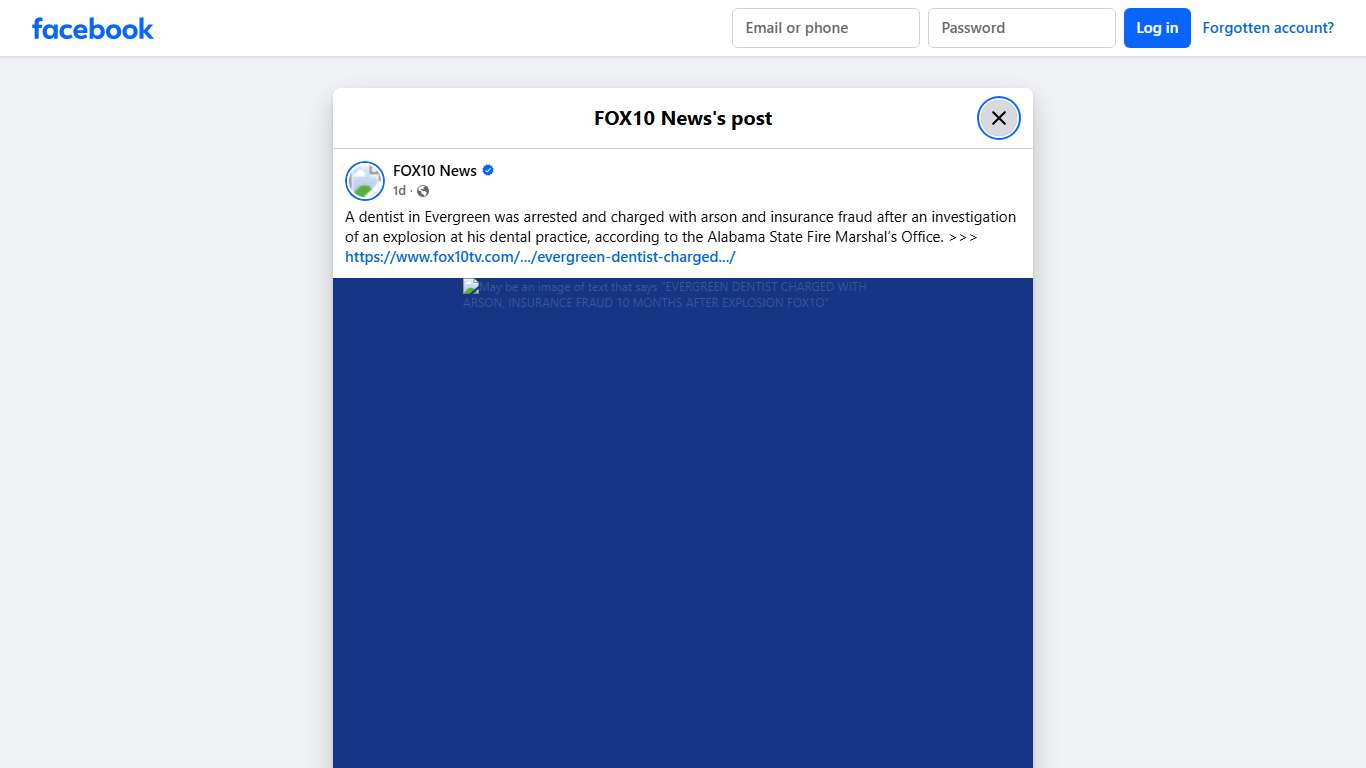 FOX10 News - A dentist in Evergreen was arrested and... Facebook